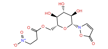 ((2R,3S,4S,5R,6R)-3,4,5-Trihydroxy-6-(5-oxoisoxazol-2(5H)-yl)-tetrahydro-2H-pyran-2-yl)-methyl 3-nitropropanoate